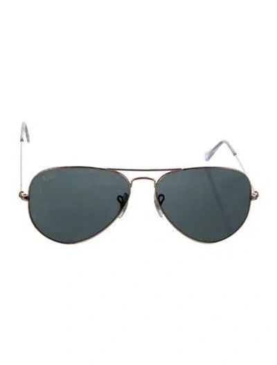 Pre-owned Ray Ban Aviator Large Metal Aviator Sunglasses In Gold
