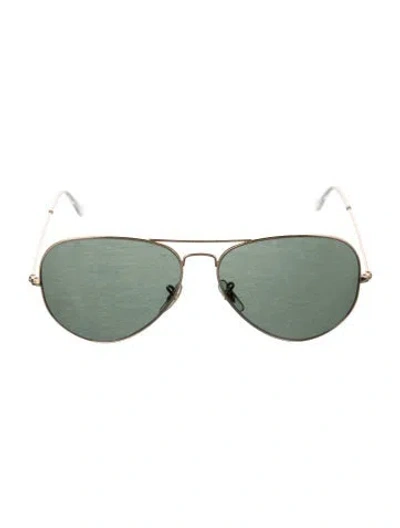 Pre-owned Ray Ban Aviator Large Metal Aviator Sunglasses In Gold