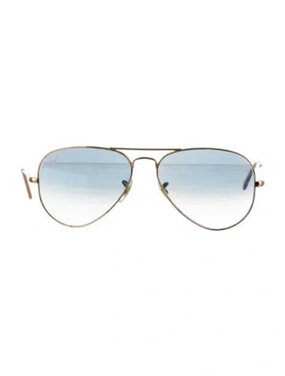 Pre-owned Ray Ban Aviator Large Metal Aviator Sunglasses In Gold