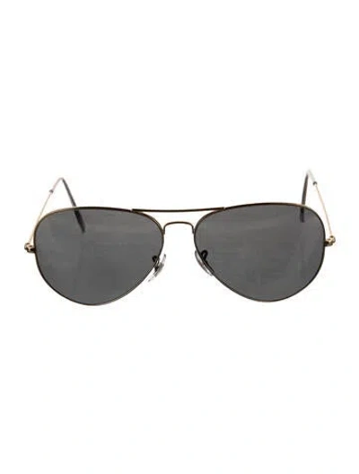 Pre-owned Ray Ban Aviator Large Metal Aviator Sunglasses In Gold