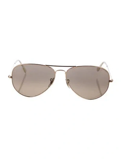 Pre-owned Ray Ban Aviator Large Metal Aviator Sunglasses In Gold