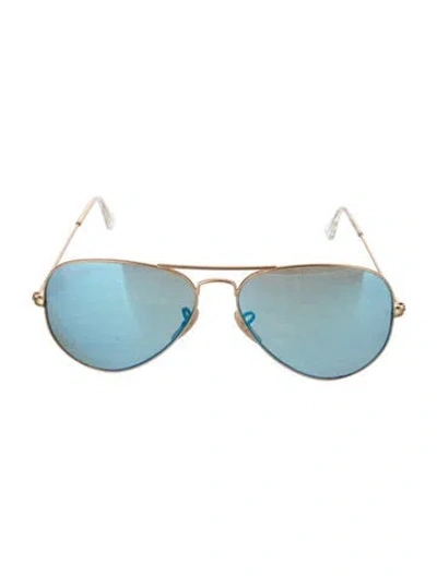 Pre-owned Ray Ban Aviator Large Metal Aviator Sunglasses In Gold