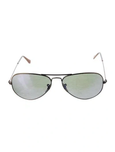 Pre-owned Ray Ban Aviator Large Metal Aviator Sunglasses In Neutral