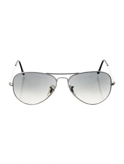 Pre-owned Ray Ban Aviator Large Metal Aviator Sunglasses In Silver
