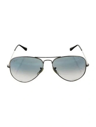 Pre-owned Ray Ban Aviator Large Metal Aviator Sunglasses In Silver