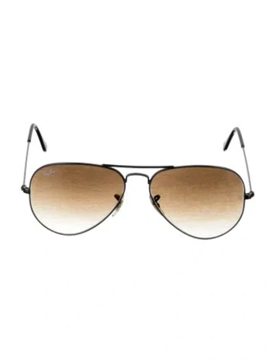 Pre-owned Ray Ban Aviator Large Metal Aviator Sunglasses In Silver