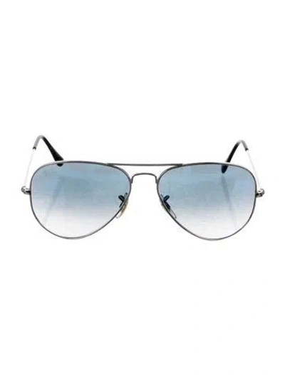 Pre-owned Ray Ban Aviator Large Metal Aviator Sunglasses In Silver