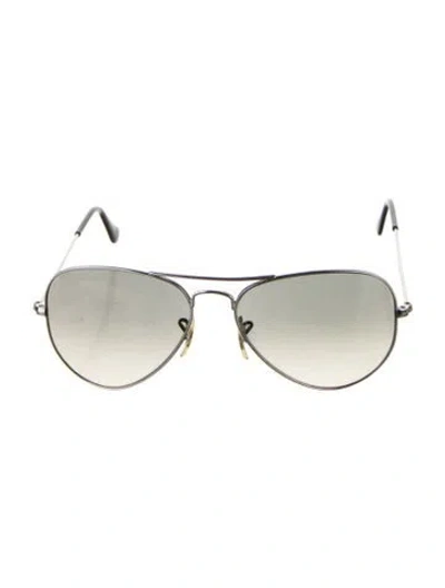 Pre-owned Ray Ban Aviator Large Metal Aviator Sunglasses In Silver