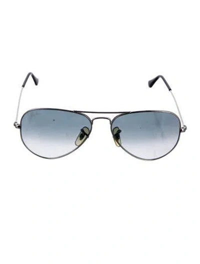 Pre-owned Ray Ban Aviator Large Metal Aviator Sunglasses In Silver