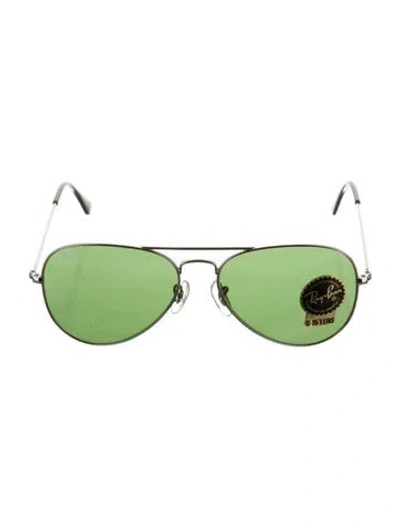Pre-owned Ray Ban Aviator Large Metal Aviator Sunglasses W/ Tags In Green