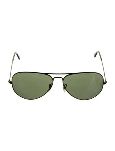 Pre-owned Ray Ban Aviator Large Metal Ii Aviator Sunglasses In Green