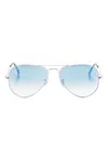 Ray Ban Aviator Large Metal Sunglasses In 银色