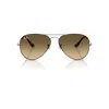 Ray Ban Aviator Large Metal Sunglasses Gunmetal Frame Brown Lenses 62-14 In Gunmetal