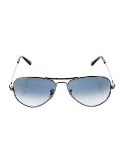 Pre-owned Ray Ban Aviator Max Aviator Sunglasses In Silver