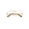 Ray Ban Aviator Max Eyeglasses Arista Gold Frame Clear Lenses Polarized 58-16