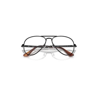Ray Ban Aviator Max Eyeglasses Black Frame Clear Lenses Polarized 58-16