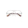 Ray Ban Aviator Max Eyeglasses Silver Frame Clear Lenses Polarized 58-16