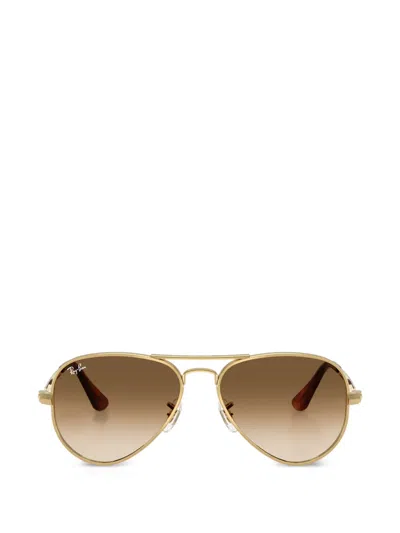 Ray Ban Aviator Max Pilot-frame Sunglasses In Gold