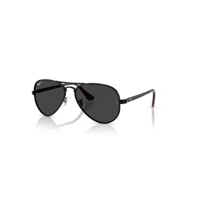 Ray Ban Aviator Max Sonnenbrillen Schwarz Fassung Schwarz Glas Polarisiert 58-16 In Black