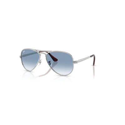 Ray Ban Aviator Max Sonnenbrillen Silber Fassung Blau Glas 58-16 In Silver