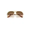 Ray Ban Aviator Max Sunglasses Arista Gold Frame Brown Lenses 58-16