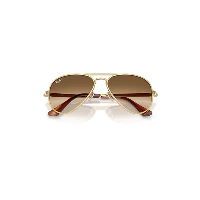 Ray Ban Aviator Max Sunglasses Arista Gold Frame Brown Lenses 58-16