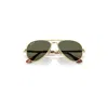 Ray Ban Aviator Max Sunglasses Arista Gold Frame Green Lenses Polarized 62-16