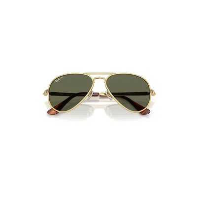 Ray Ban Aviator Max Sunglasses Arista Gold Frame Green Lenses Polarized 62-16