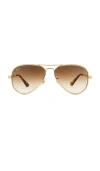 Ray Ban Aviator Max Sunglasses In Gold