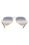 Ray Ban Ray-ban Aviator Metal Ii 62mm Gradient Oversize Pilot Sunglasses In Gray