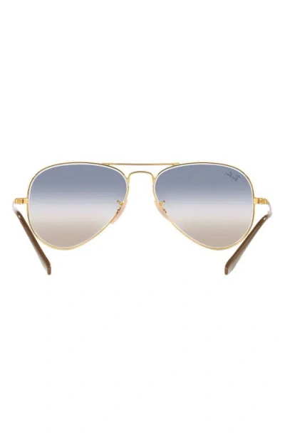 Ray Ban Ray-ban Aviator Metal Ii 62mm Gradient Oversize Pilot Sunglasses In Gray
