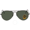 Ray Ban Aviator Metal Ii Black Aviator Unisex Sunglasses Rb3689 914831 62 In Black / Green / Gun Metal