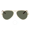 Ray Ban Crystal Green Aviator Unisex Sunglasses Rb3689 914731 58 In Green