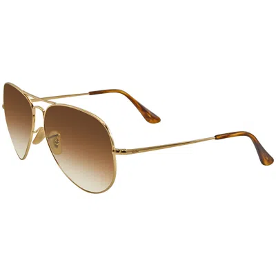Ray Ban Aviator Metal Ii Light Brown Gradient Unisex Sunglasses Rb3689 914751 62 In Multi