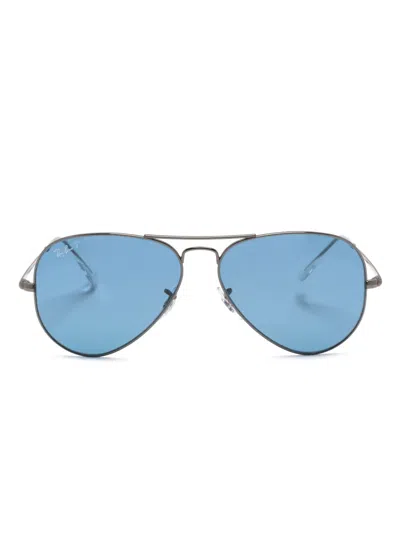 Ray Ban Aviator Metal Ii Sunglasses In Silver