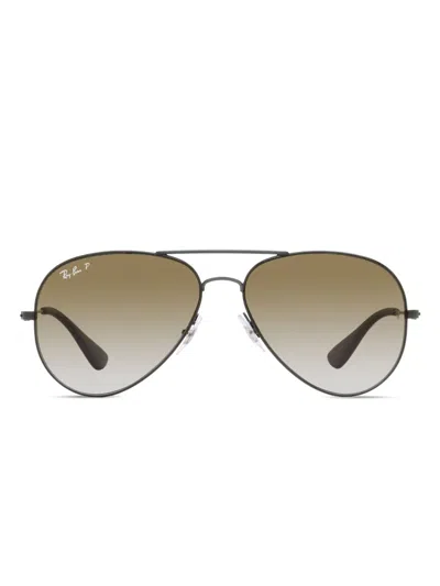 Ray Ban Aviator Metal Sunglasses In Black