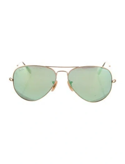 Pre-owned Ray Ban Aviator Mirrored Sunglasses