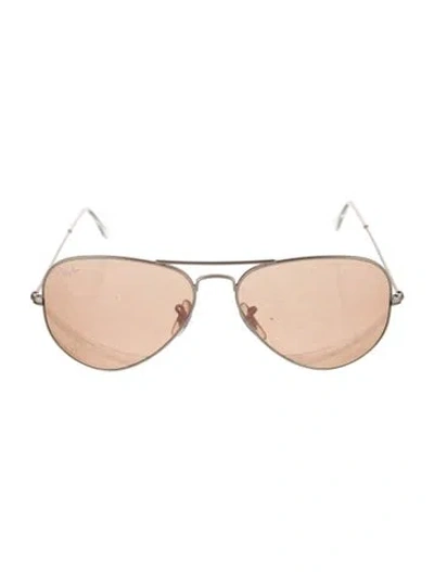 Pre-owned Ray Ban Aviator Mirrored Sunglasses