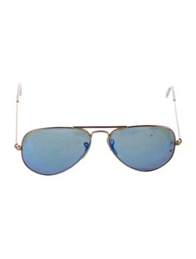Pre-owned Ray Ban Aviator Mirrored Sunglasses