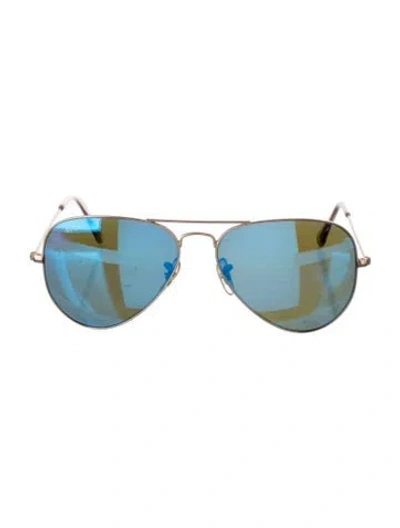 Pre-owned Ray Ban Aviator Mirrored Sunglasses