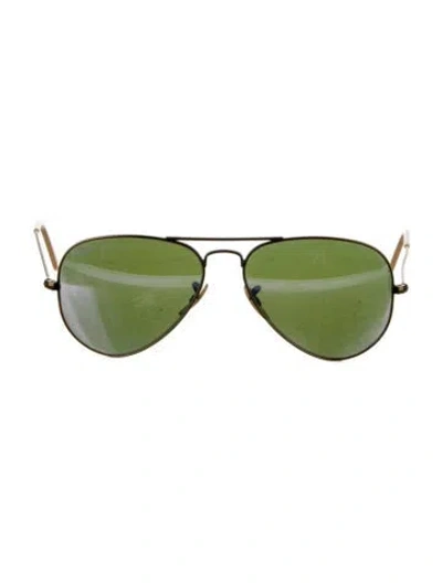 Pre-owned Ray Ban Aviator Mirrored Sunglasses In Multi