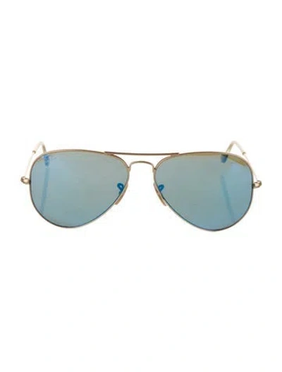 Pre-owned Ray Ban Aviator Mirrored Sunglasses In Multi