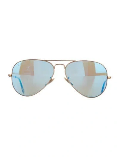 Pre-owned Ray Ban Aviator Mirrored Sunglasses In Multi