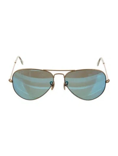 Pre-owned Ray Ban Aviator Mirrored Sunglasses In Multi