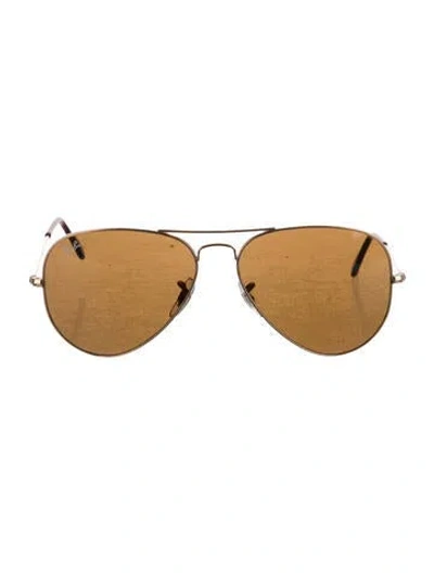 Pre-owned Ray Ban Aviator Mirrored Sunglasses In Multi