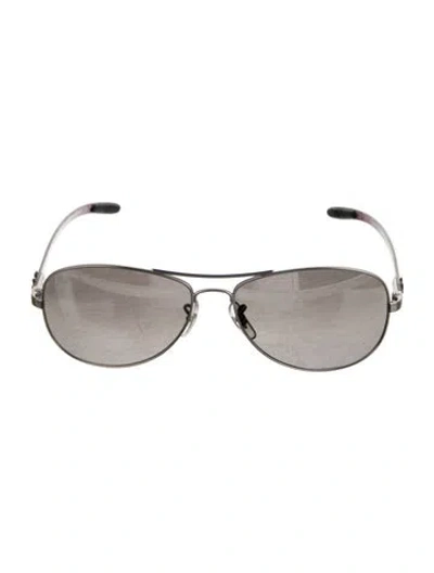 Pre-owned Ray Ban Aviator Mirrored Sunglasses In Silver