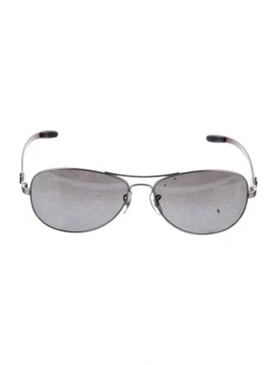 Pre-owned Ray Ban Aviator Mirrored Sunglasses In Silver