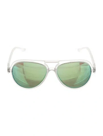 Pre-owned Ray Ban Aviator Mirrored Sunglasses In Transparent