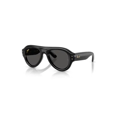Ray Ban Aviator Puffer Sonnenbrillen Schwarz Fassung Schwarz Glas 50-21 In Black