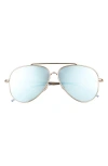 Ray Ban Ray-ban Aviator Reverse 59mm Pilot Sunglasses In Gold Grey
